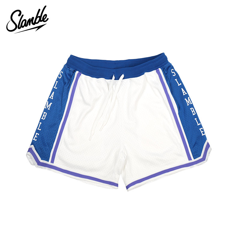SLAMBLE Color-Block Quick-Dry Basketball Shorts