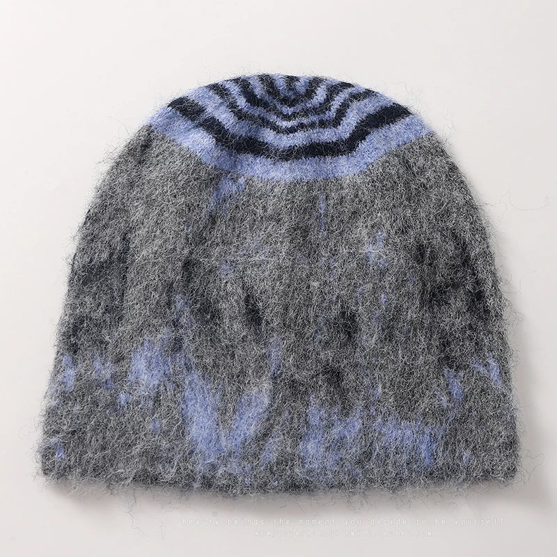YORSOY Retro Tie-dye Knitted Wool Hat
