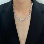 Cuban Diamond Splicing Clavicle Necklace