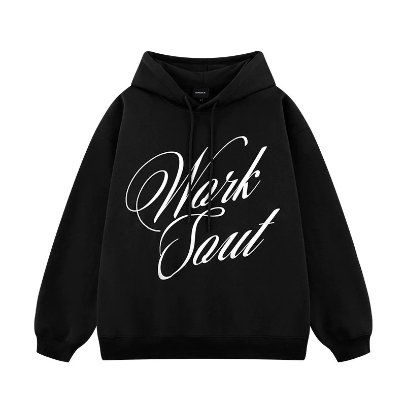 NICEBAD Flower LOGO Printed Hooded Sweater