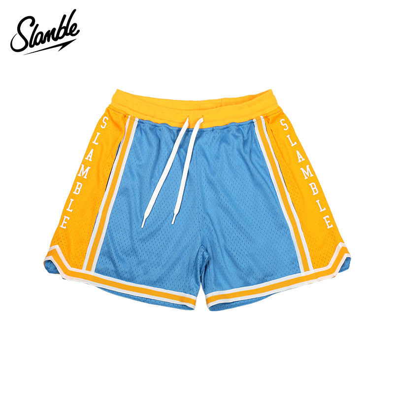 SLAMBLE Color-Block Quick-Dry Basketball Shorts