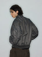 ATHIRI Washed Dyed Bomber Cotton MA1 Flight Jacket