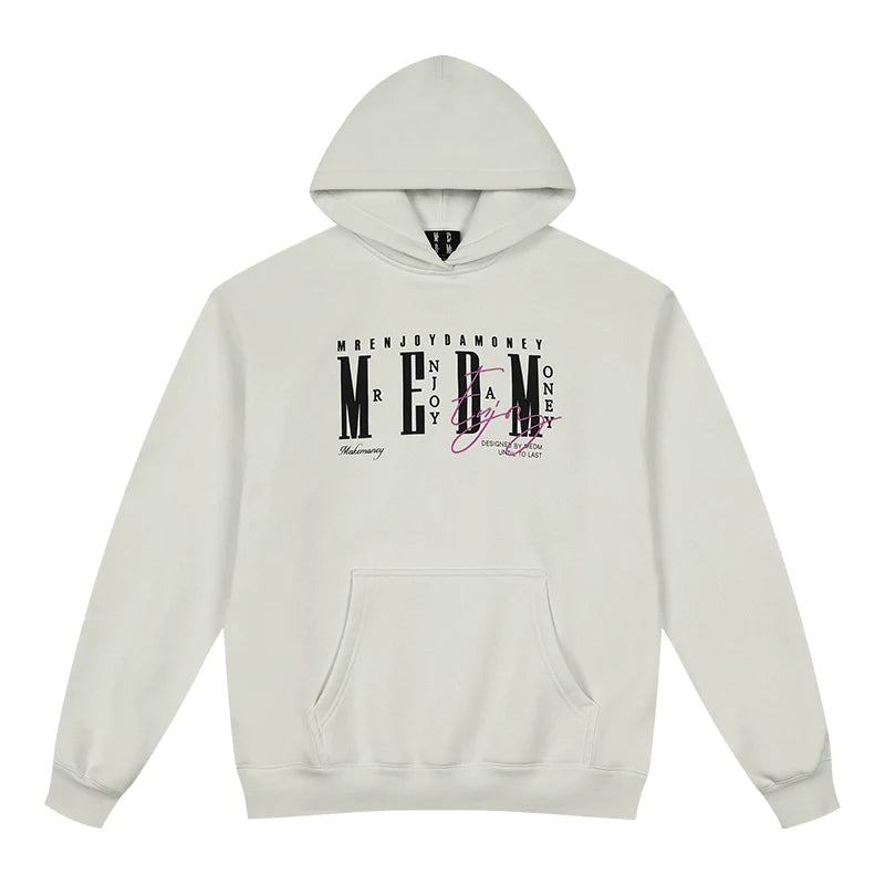 MEDM Three-dimensional Embroidered Font Hooded Sweater