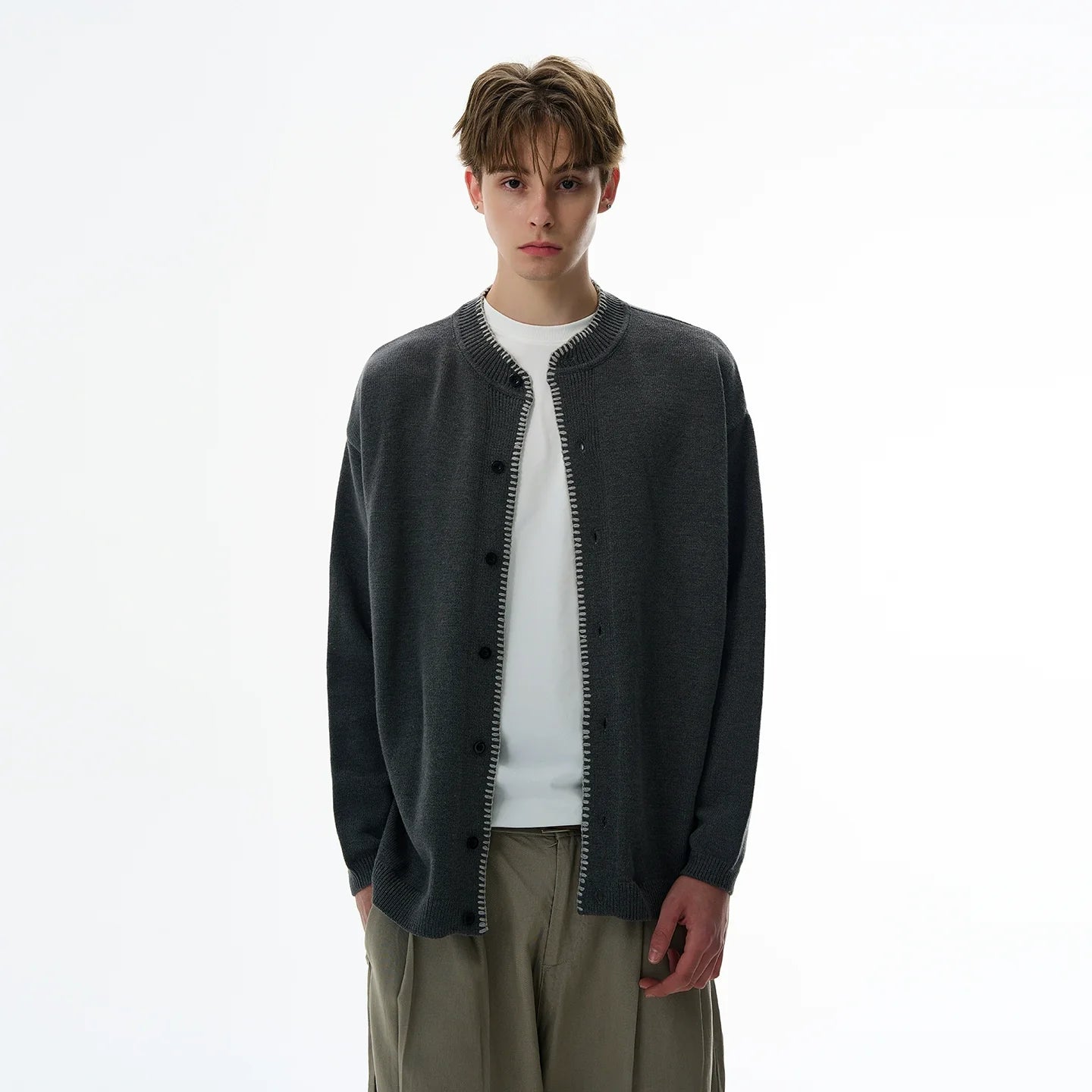 CHOIZE Vintage Casual Loose Versatile Knitted Sweater Jacket