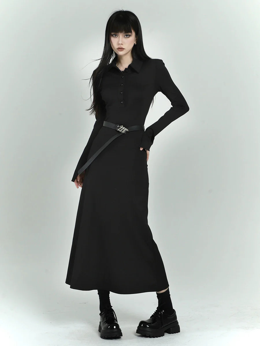 LADYGHOST Slim Fit Shirt Dress