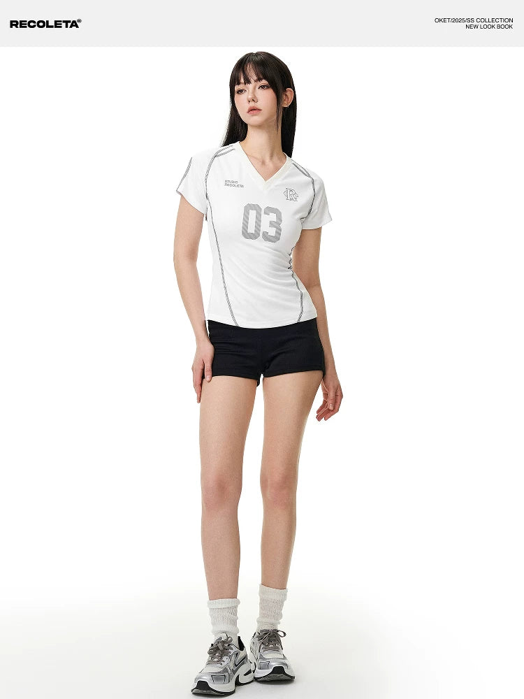 RECOLETA Contrast Digital Print Football Tee