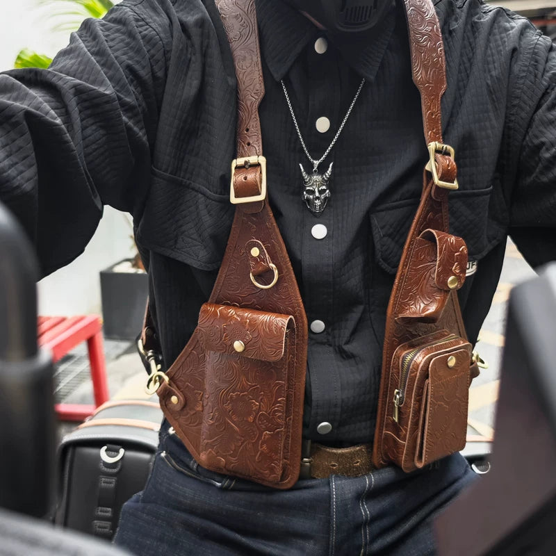 Fanguo Leather Workwear Vest Bag