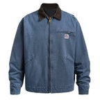 SOSTINE Washed Old Zipper Thinsulate Work Jacket