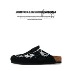 Mr.Fang flame Sanhuo Suede Flames Clogs