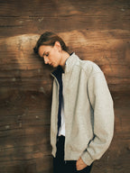 sostine Contrast Cardigan Double Zipper Jacket