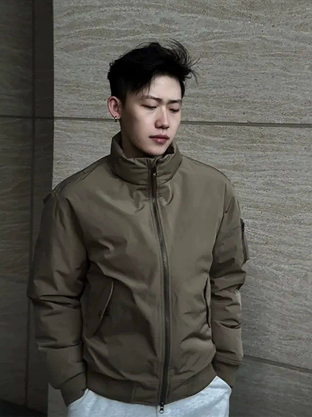 sostine Military Water Repellent White Duck Down Jacket