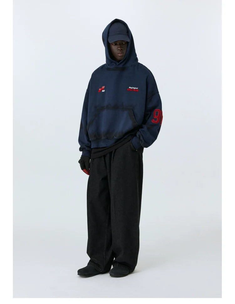 ATRY Dirty Dyed Damage Blockbuster Short Embroidered Sweater