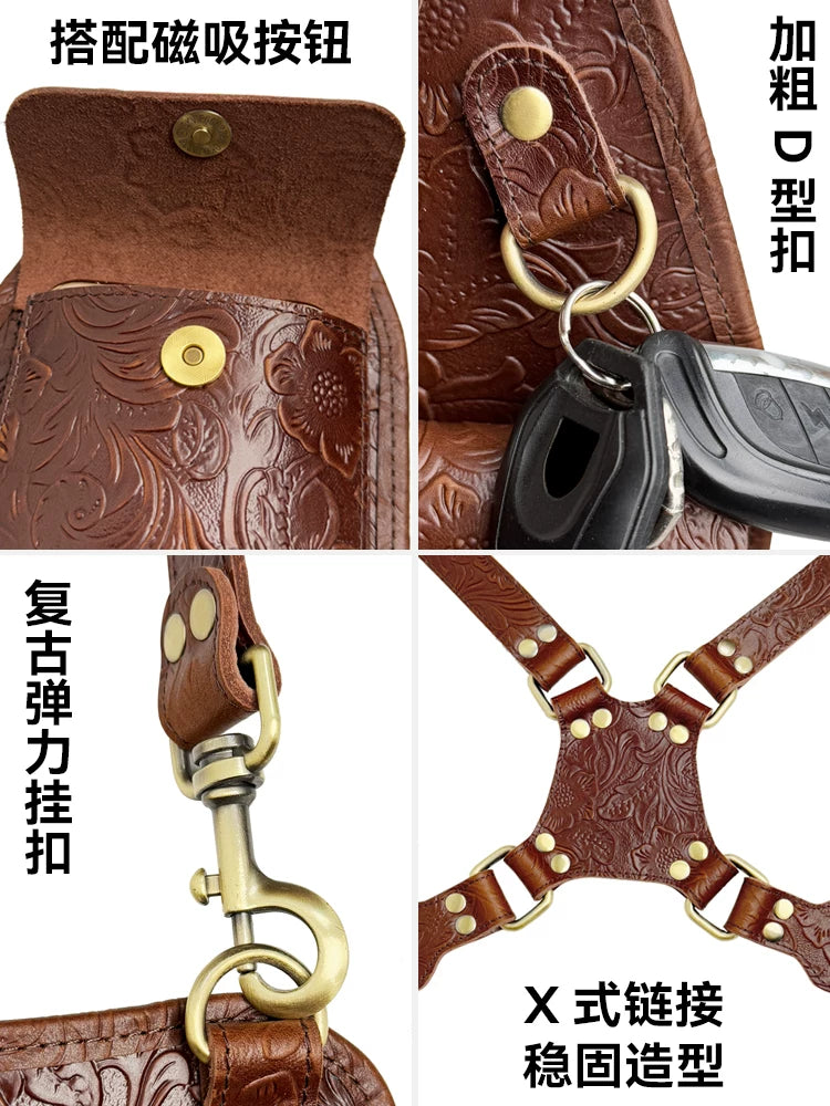 Fanguo Leather Workwear Vest Bag