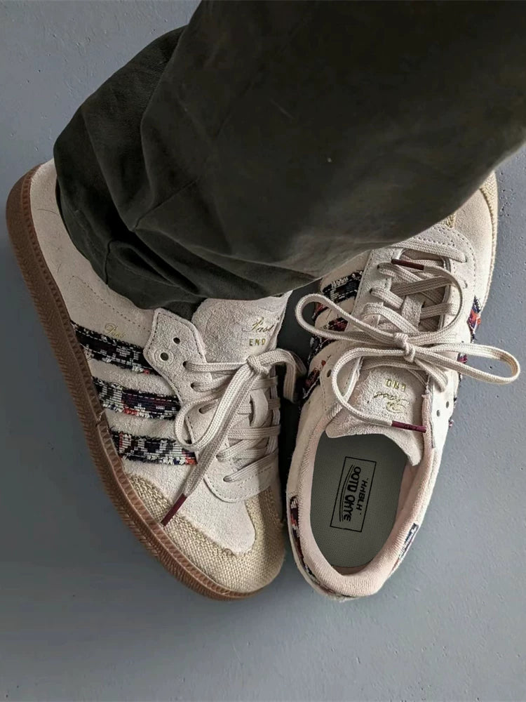 END Co-Branded Consortium Cup Beige Low Top Sneakers