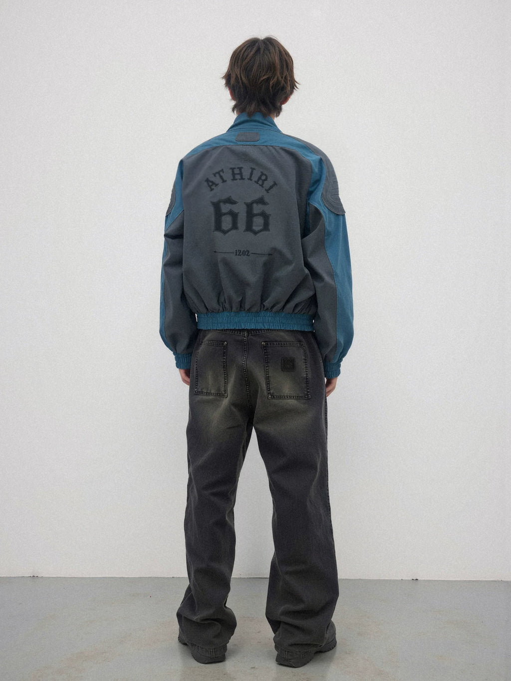 ATHIRI Motorcycle Harrington G9 Shoulder Pad Functional Embroidered Jacket