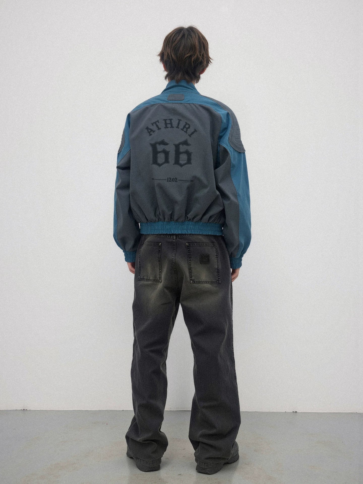 ATHIRI Motorcycle Harrington G9 Shoulder Pad Functional Embroidered Jacket