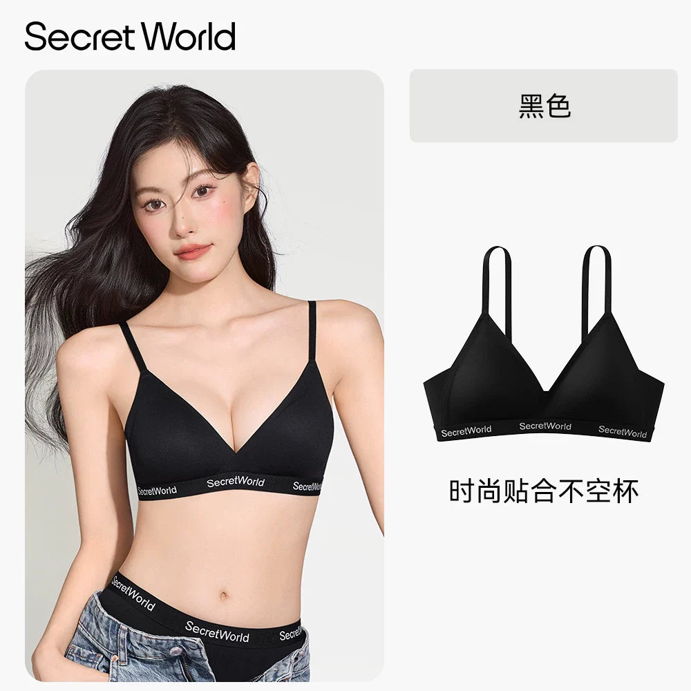 Secret World Sports Gathering Traceless Thin Bra Cover Set