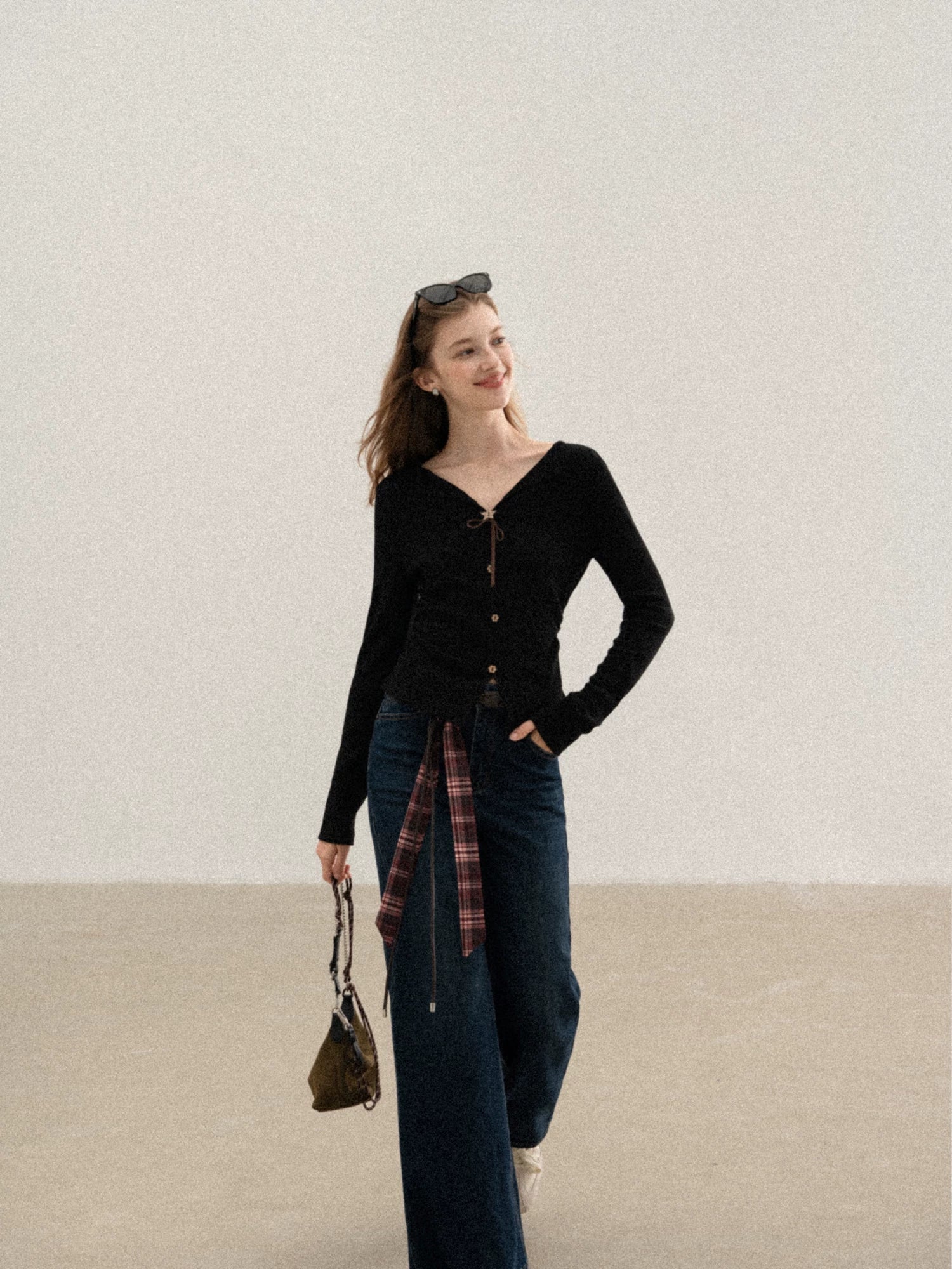 cantonstory Retro Belt Mild Jeans