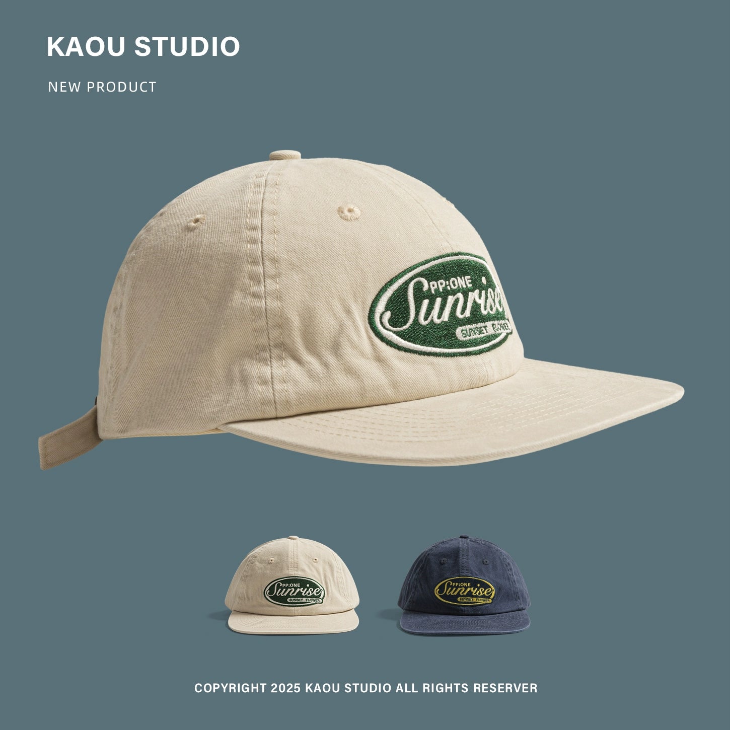 Kac Hip-hop Embroidered Flat Brim Baseball Cap