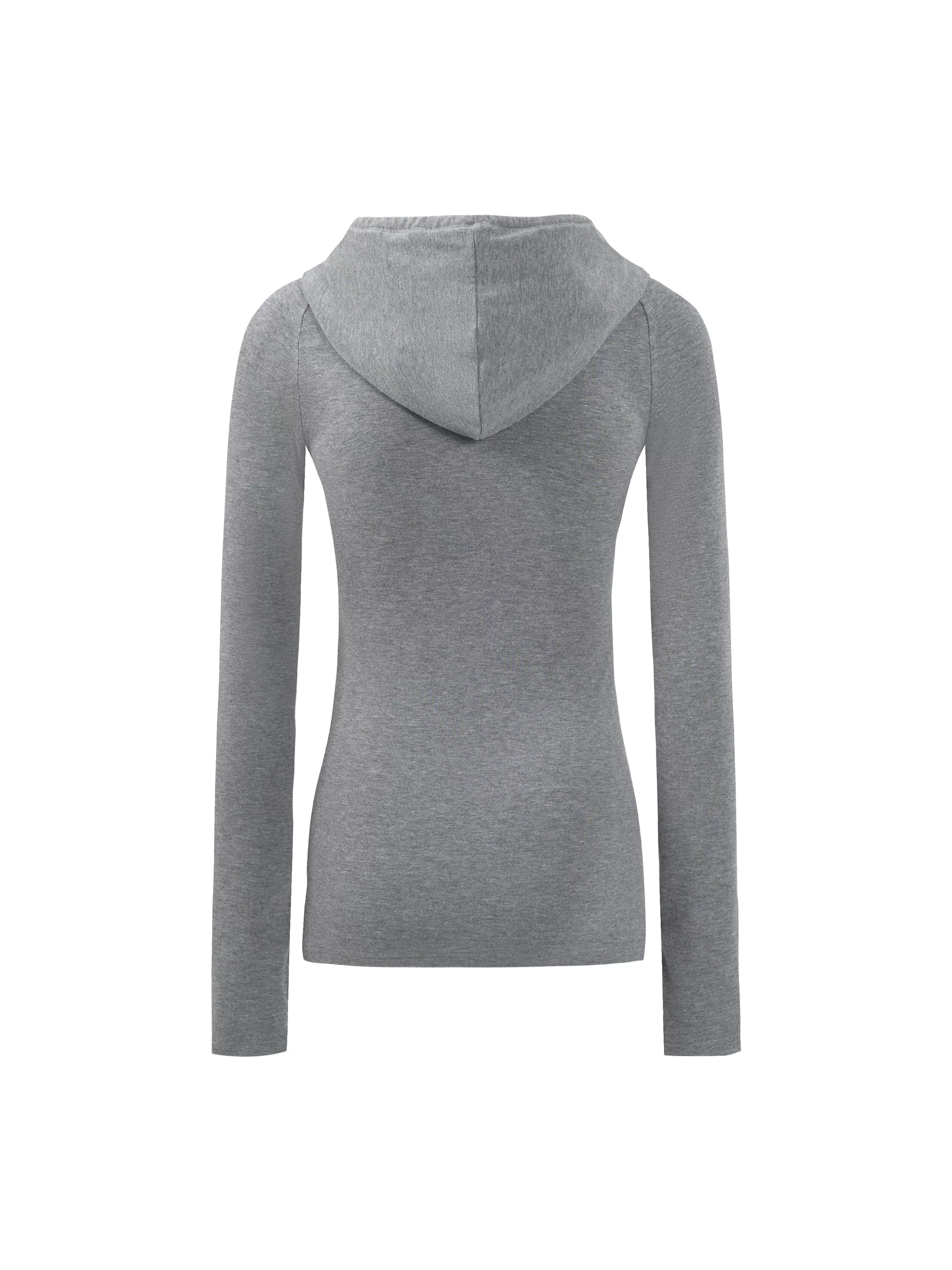RECOLETA Retro Slim Henley Knit Long Sleeve Tee