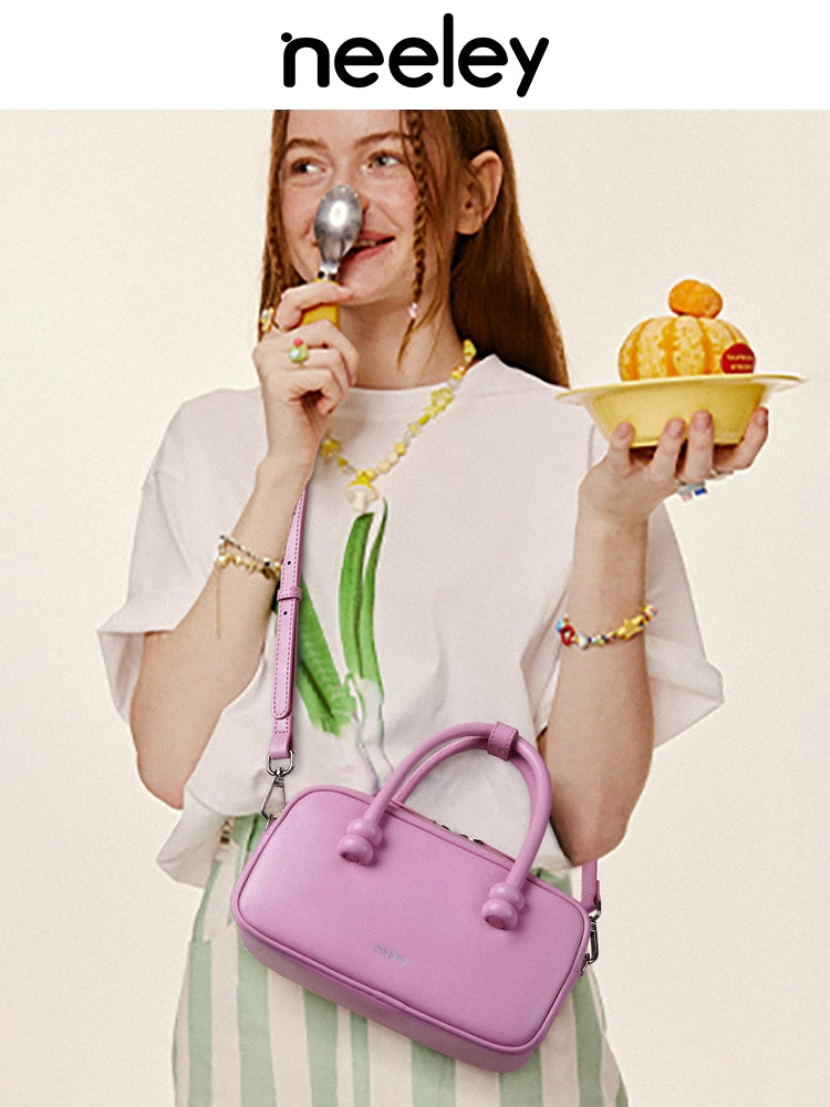 Neeley Mini Leather Boston Crossbody Bag