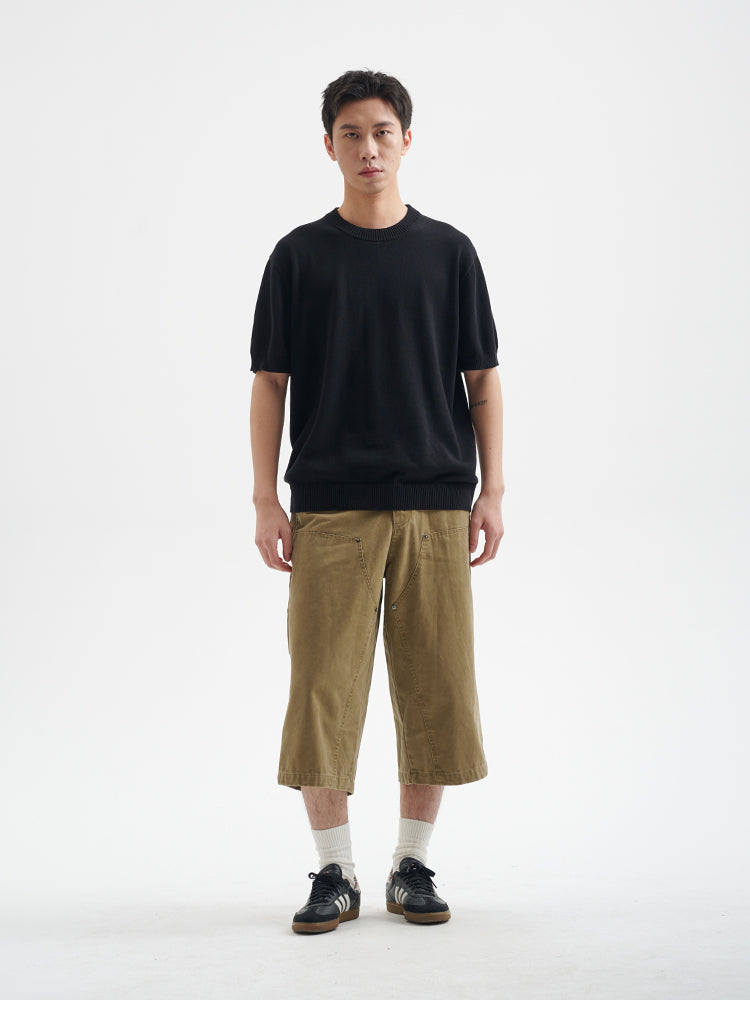BUTTBILL 25SS Urban Safari Vintage Commuter Japanese Leaven Wash Logging Tooling Capris Shorts