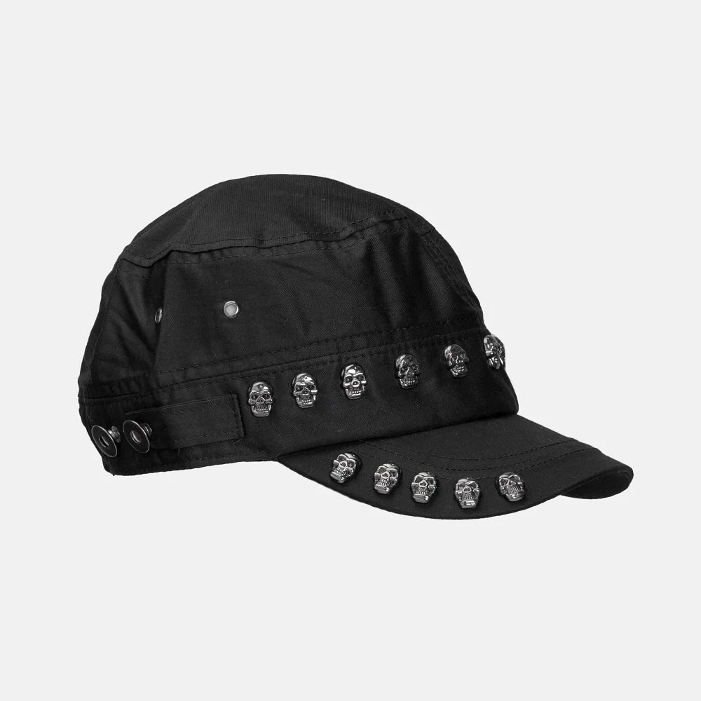 WORLDWIDE Y2k Skull Rivet Flat Top Cap
