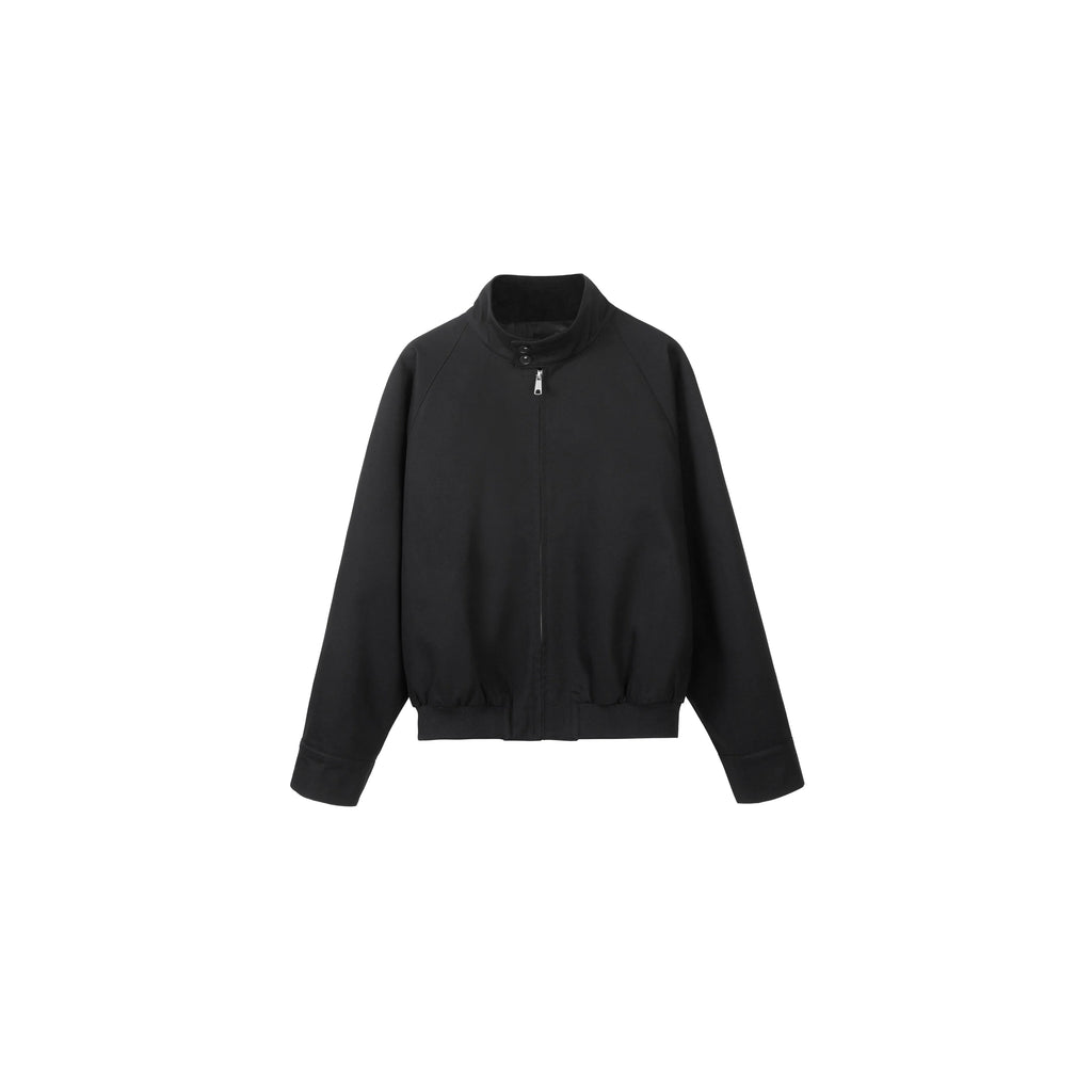 PLUS NO LOGO silhouette zipper old money wind jacket