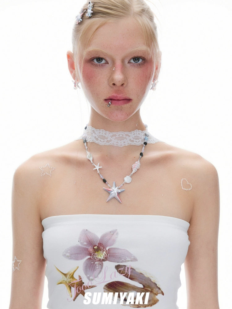 Coconut Girl Handmade Glaze Vacation Necklace