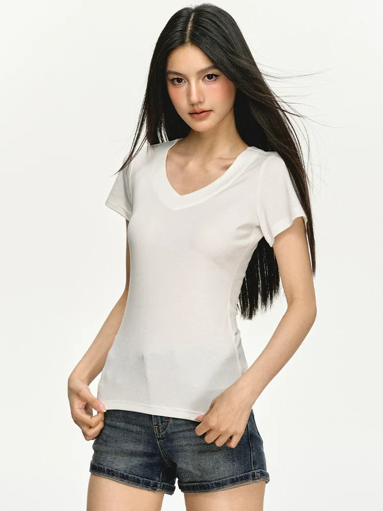 Anna Aneae High Waist Denim Shorts