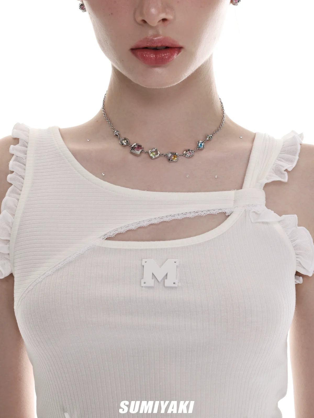 SUMIYAKI Colorful Square Necklace