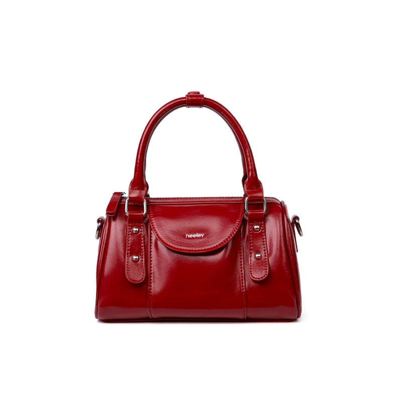 Neeley Soft Wax Leather Boston Pillow Bag