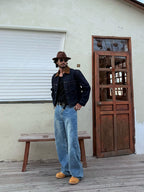 ZOZOFOREST Spliced Collar Premium Denim Jacket