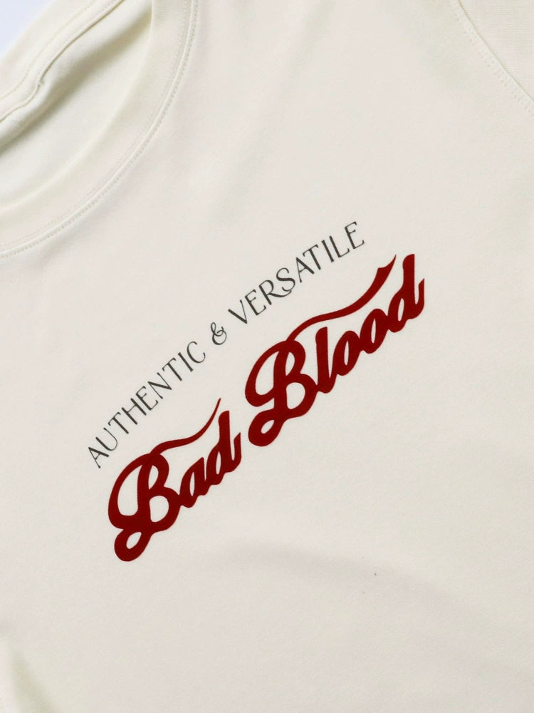 BADBLOOD Retro Print Slim Short Sleeve Tee