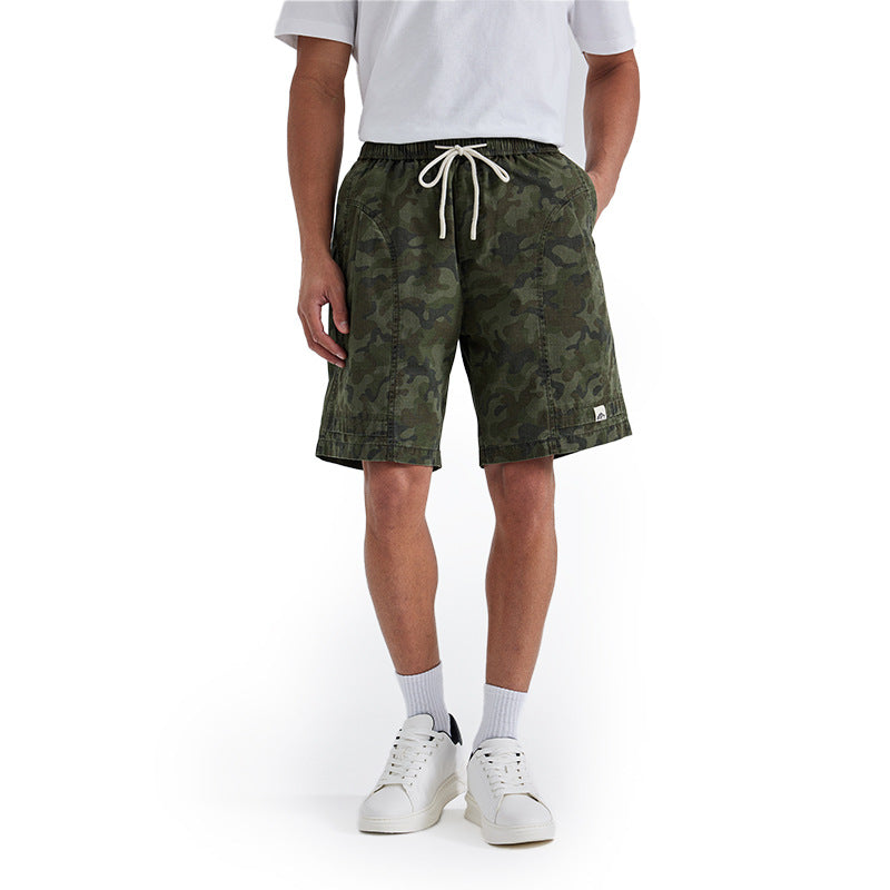 Inflation Checked Camouflage Drawstring Shorts