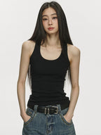 Anna Aneae Slim Fit Sleeveless Knitted Inner Suspender