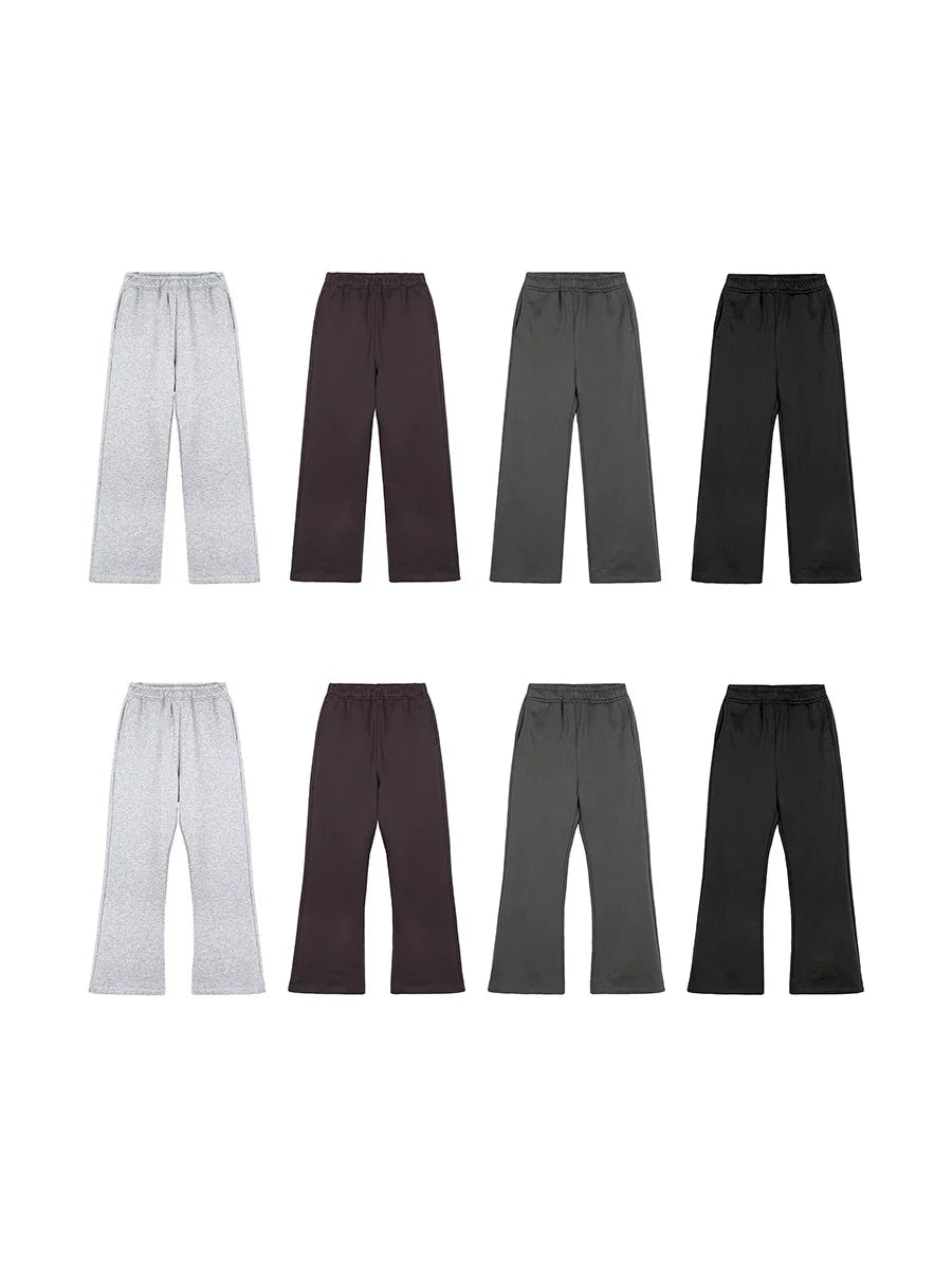 PLUS NO LOGO Thermal Micro-straight Fleece Casual Pants