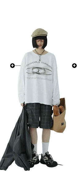 STILLYOU Simple Double Overalls Pocket Plaid Suit Shorts