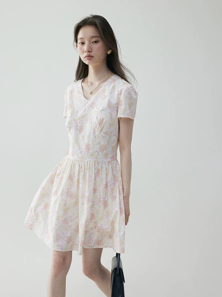 VOOE V-neck Floral Sweet Dress