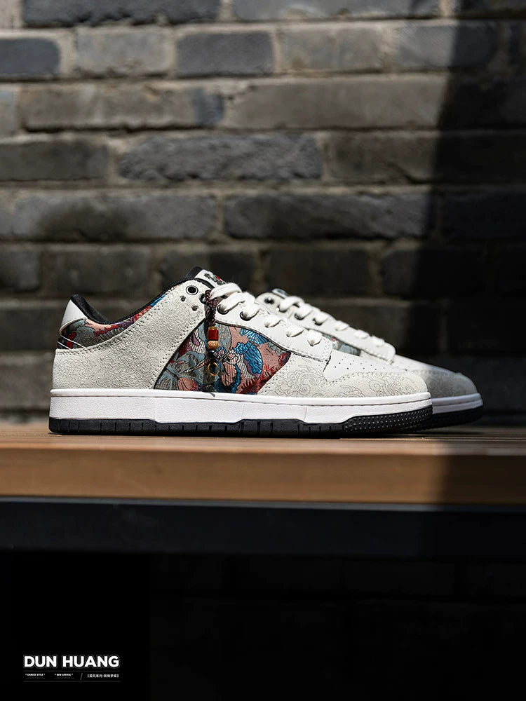 MRA Dunhuang Mengdie Guofeng Painted Thick Sole Sneakers