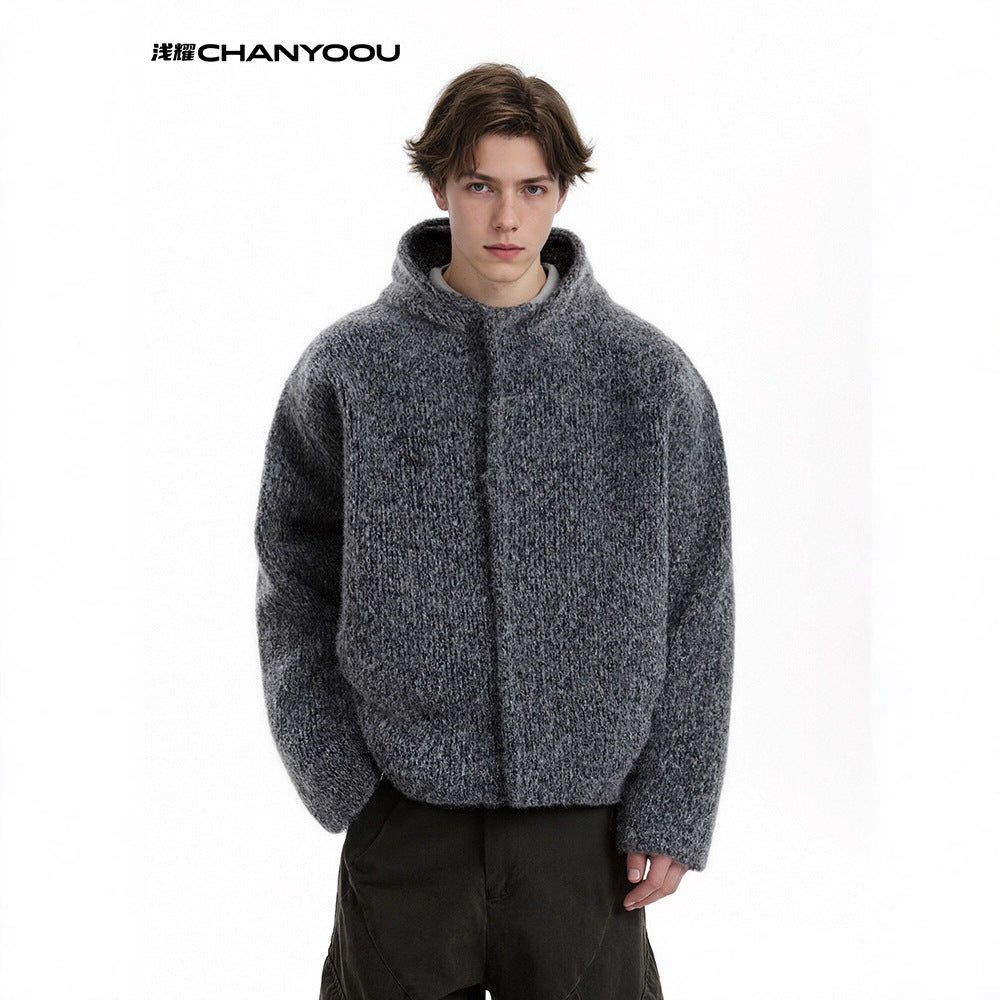 CHANYOOU Retro Woolen Hooded Cotton Clothes