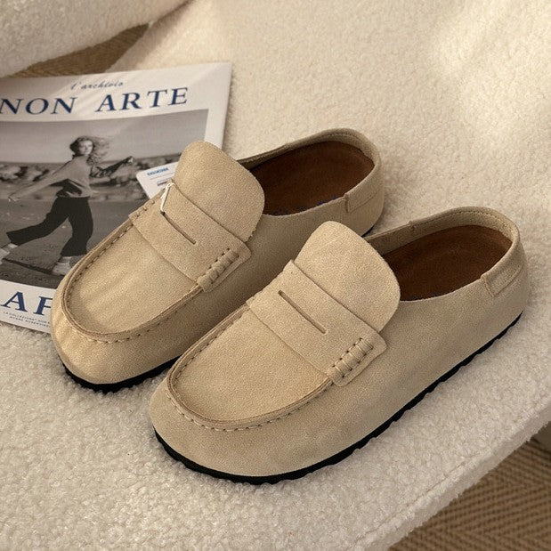 Cowhide Birkenstock Half Slippers