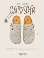 Cat & Sofa Grey Star Birkenstock Closed-Toe Sandals