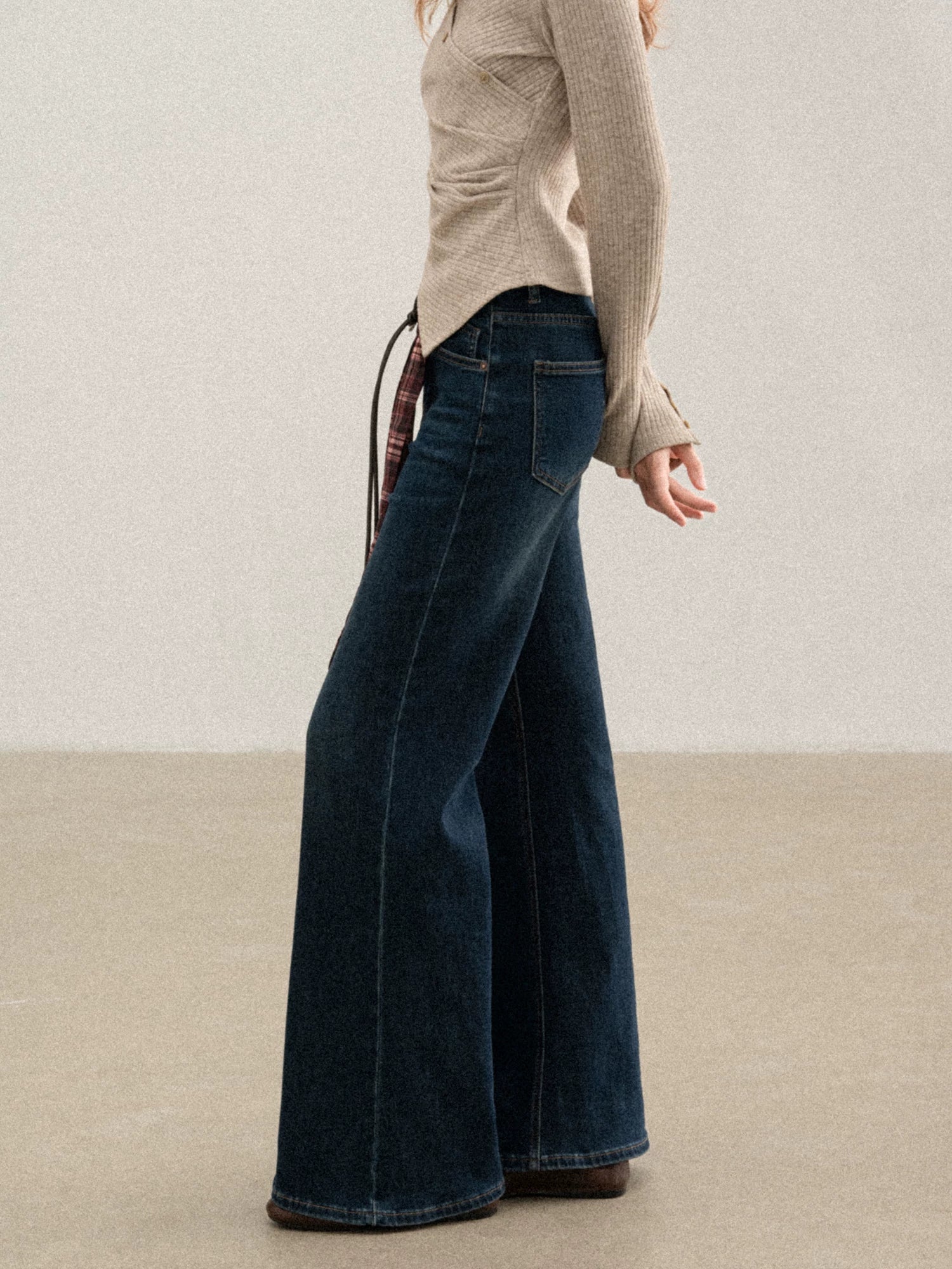 cantonstory Retro Belt Mild Jeans