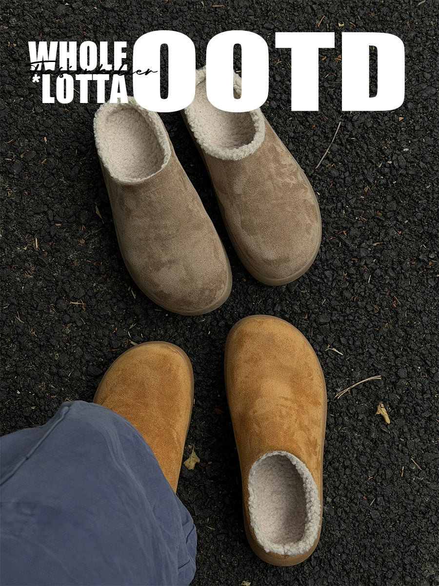 Newrockstarchoppa Thick-Sole Baotou Cotton Slippers