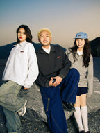 SOSTINE Polo Collar Pure Lapel Long Sleeve Top