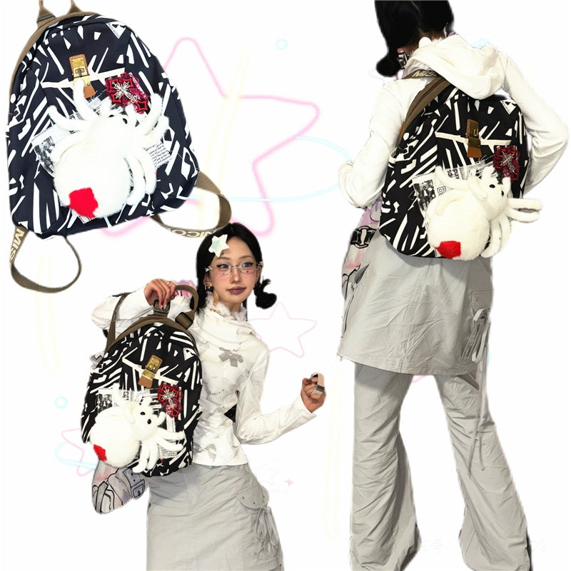 Daylight Desire Gothic Y2K Spider School Backpack