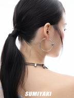 SUMIYAKI Pearl Babes Wind Big Circle Earrings