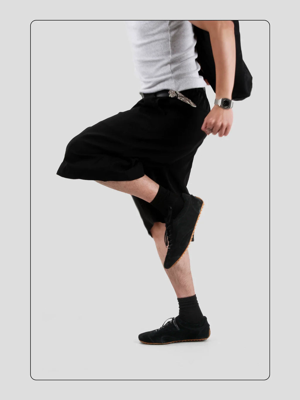 HANQIAORJI High Mercerized Leather Cowhide Training Shoes