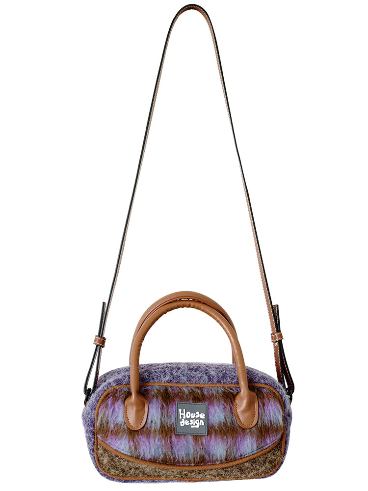 HouseDesign Retro Woolen Crossbody Bag